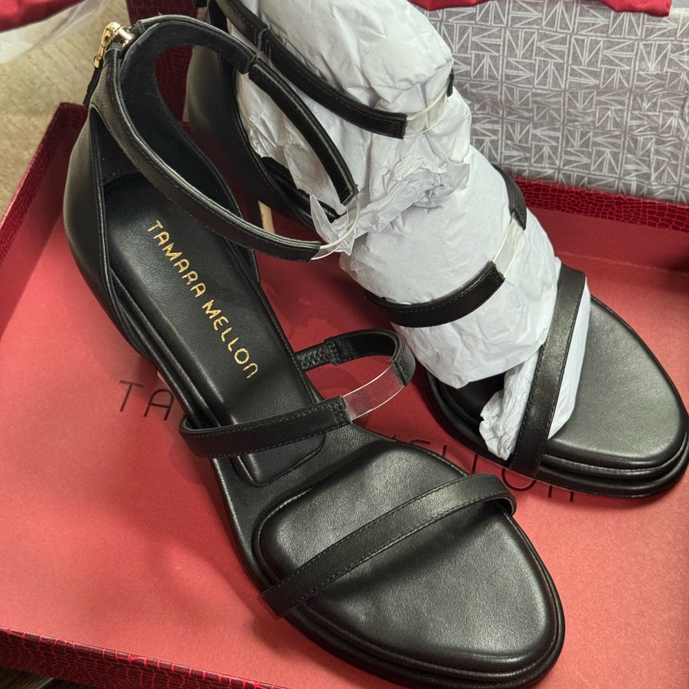 Tamara Mellon Frontline 75 Leather Heels